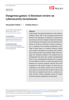 Dangerous Games: A Literature Review on Cybersecurity Investments
