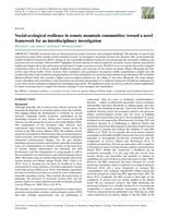 Social-ecological resilience in remote mountain communities: toward a novel framework for an interdisciplinary investigation