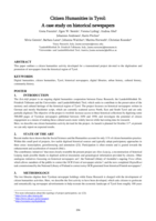 Citizen Humanities in Tyrol: A case study on historical newspapers