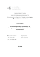Picturing Resilience - Eine feministisch ethnographisch-partizipative Studie über Resilienzprozesse von Frauen mit Fluchtbiografien in italienischen Notaufnahmezentren