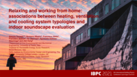 Relaxing and working from home: associations between heating, ventilation and cooling system typologies and indoor soundscape evaluation