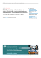 Materiality, meanings, and competences for historic rural buildings: a social practice approach for engaging local communities in energy transition