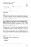Modeling Performance of Microservices Systems with Growth Theory