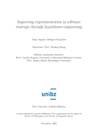 Improving experimentation in software startups through hypotheses engineering