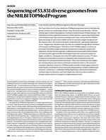 Sequencing of 53,831 diverse genomes from the NHLBI TOPMed Program