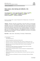 Open science, data sharing and solidarity: who benefits?