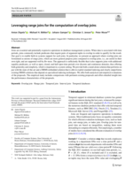 Leveraging range joins for the computation of overlap joins