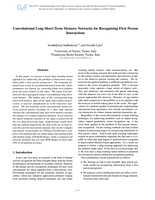 Convolutional Long Short-Term Memory Networks for Recognizing First Person Interactions