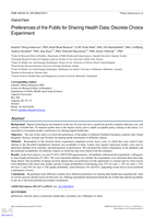 Preferences of the Public for Sharing Health Data: Discrete Choice Experiment