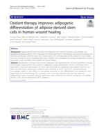 Oxidant therapy improves adipogenic differentiation of adipose-derived stem cells in human wound healing