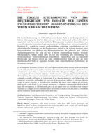 Die Tiroler Schulordnung von 1586:  Hintergründe und Inhalte der ersten frühneuzeitlichen Reglementierung des weltlichen Schulwesens