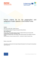 Priority criteria list for the preservation and safeguard of open spaces in the EUSALP area