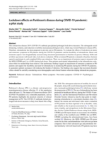 Lockdown effects on Parkinson's disease during COVID-19 pandemic: a pilot study