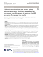 CPR with restricted patient access using alternative rescuer positions: a randomised cross-over manikin study simulating the CPR scenario after avalanche burial