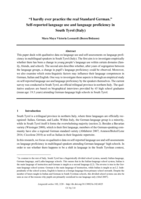 “I hardly ever practice the real Standard German”: Self-reported language use and language proficiency in South Tyrol (Italy)