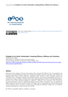 Strategies for Eco-Social Transformation: Comparing Efficiency, Sufficiency and Consistency