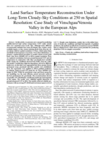 Land Surface Temperature Reconstruction Under Long-Term Cloudy-Sky Conditions at 250 m Spatial Resolution: Case Study of Vinschgau/Venosta Valley in the European Alps