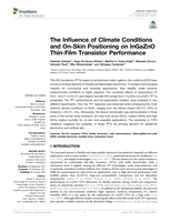 The influence of climate conditions and on-skin positioning on InGaZnO Thin-Film Transistor performance