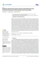 Political and socioeconomic factors that determine the financial outcome of successful green innovation