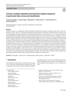 Summer roadside vegetation dominated by Sorghum halepense in peninsular Italy: survey and classification