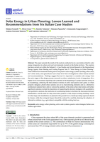 Solar Energy in Urban Planning: Lesson Learned and Recommendations from Six Italian Case Studies