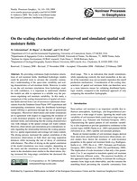 On the scaling characteristics of observed and simulated spatial soil moisture fields