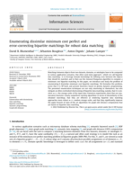 Enumerating dissimilar minimum cost perfect and error-correcting bipartite matchings for robust data matching