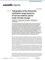 Topography of the Dolomites modulates range dynamics of narrow endemic plants under climate change