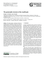 The geomorphic structure of the runoff peak