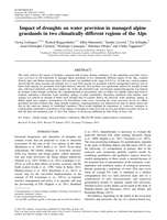 Impact of droughts on water provision in managed alpine grasslands in two climatically different regions of the Alps