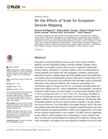 On the Effects of Scale for Ecosystem Services Mapping