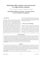 Hydrological effects of glacier melt and snowmelt in a high-elevation catchment