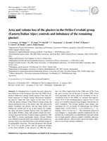 Area and volume loss of the glaciers in the Ortles-Cevedale group (Eastern Italian Alps): controls and imbalance of the remaining glaciers