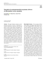 Narratives in entrepreneurial ecosystems: Drivers of effectuation versus causation