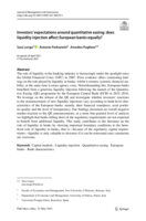 Investors’ expectations around quantitative easing: Does liquidity injection affect European banks equally?