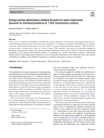 Energy-saving optimization method for point-to-point trajectories planned via standard primitives in 1-DoF mechatronic systems