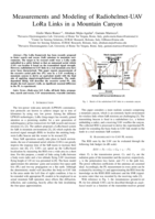 Measurements and Modeling of Radiohelmet-UAV LoRa Links in a Mountain Canyon