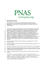 Dimensions of invasiveness: Links between local abundance, geographic range size, and habitat breadth in Europe's alien and native floras