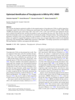 Optimized Identification of Triacylglycerols in Milk by HPLC-HRMS