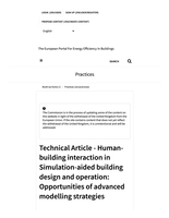 Technical Article - Human-building interaction in Simulation-aided building design and operation: Opportunities of advanced modelling strategies