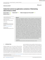 Industrial control via application containers: Maintaining determinism in IAAS