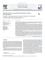 Rheological effects of a gas fluidized bed emulsion on falling and rising spheres