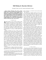 Skill rating by Bayesian inference