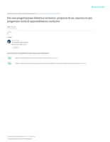 Per una progettazione didattica inclusiva: proposta di un canovaccio per progettare unità di apprendimento inclusive