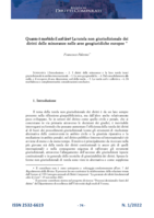 Quanto è morbido il soft law? La tutela non giurisdizionale dei diritti delle minoranze nelle aree geogiuridiche europee