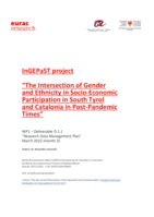 InGEPaST project WP1 – Deliverable D.1.1: Research Data Management Plan