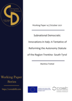 Subnational Democratic Innovations in Italy: A Tentative of Reforming the Autonomy Statute of the Region Trentino-South Tyrol