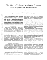 The Affect of Software Developers: Common Misconceptions and Measurements