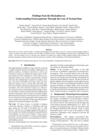 Findings from the hackathon on understanding euroscepticism through the lens of textual data