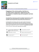 Engaging at the science-policy interface as an early-career researcher: experiences and perceptions in biodiversity and ecosystem services research